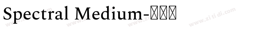 Spectral Medium字体转换 Spectral Medium字体转换